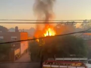 Merlo: impresionante explosión e incendio en un depósito de gas