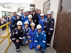 Milei recorrió la nueva planta de Compañía Mega en Bahía Blanca